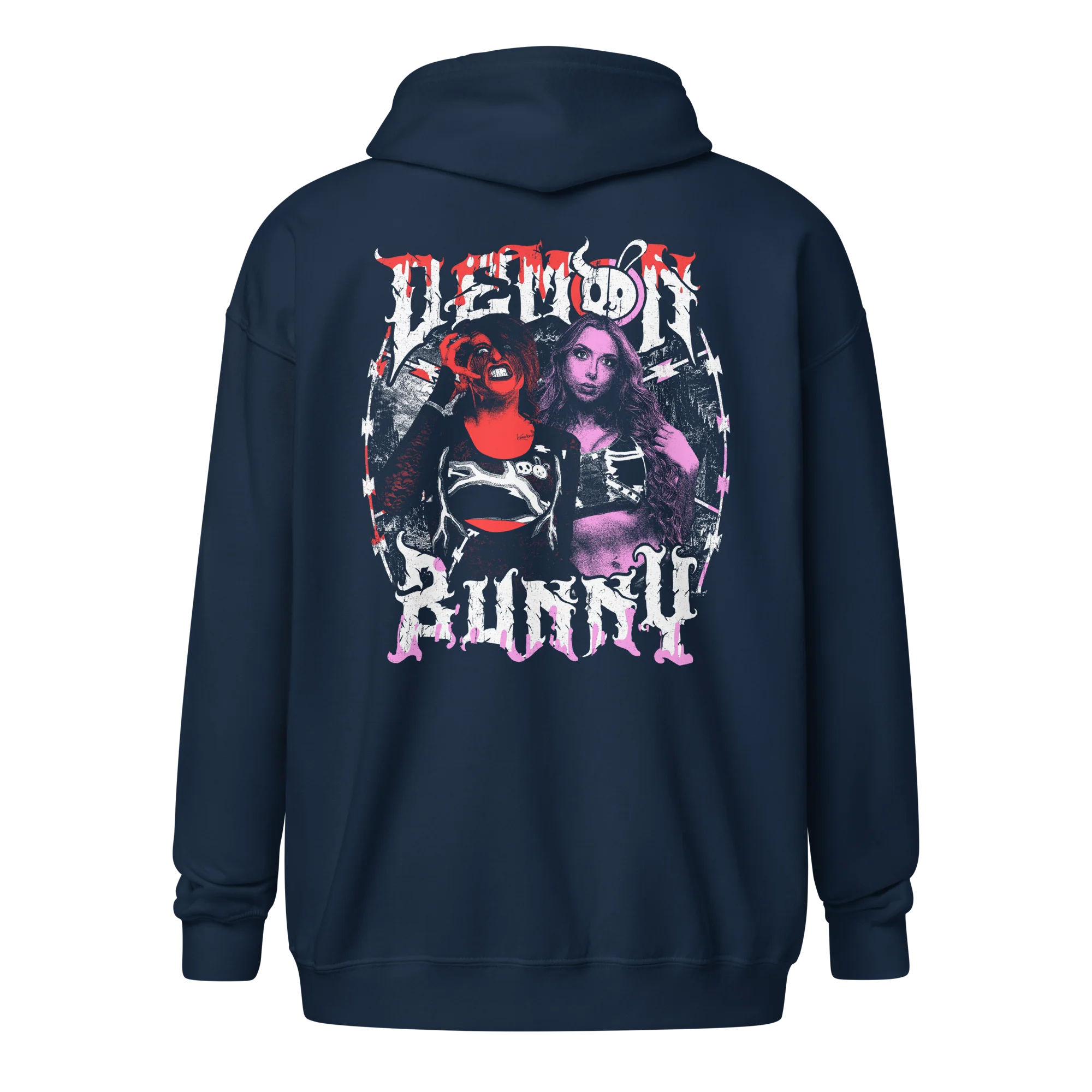 Demon Bunny "Dual Chaos" Zip Hoodie - Image 4