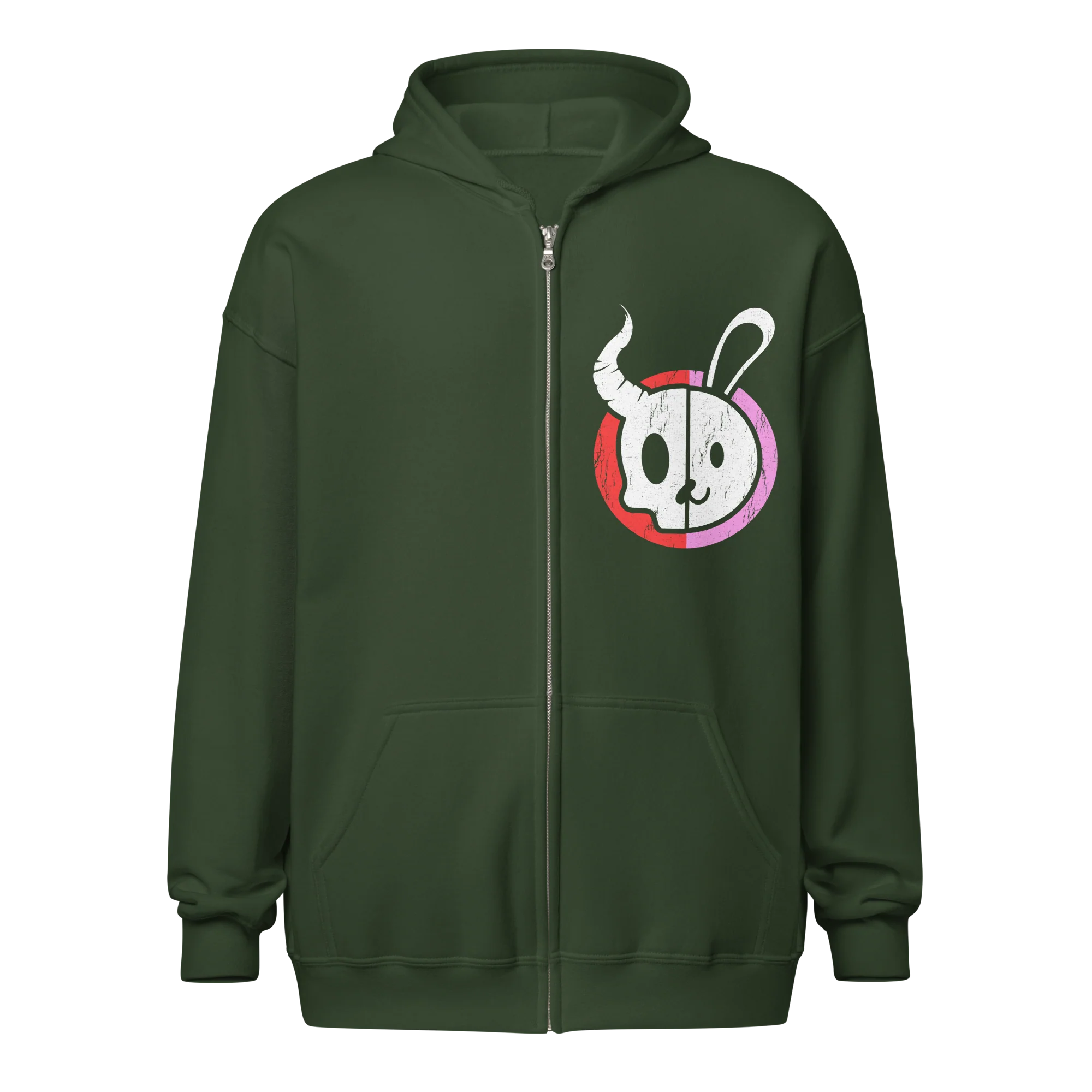 Demon Bunny "Dual Chaos" Zip Hoodie - Image 7