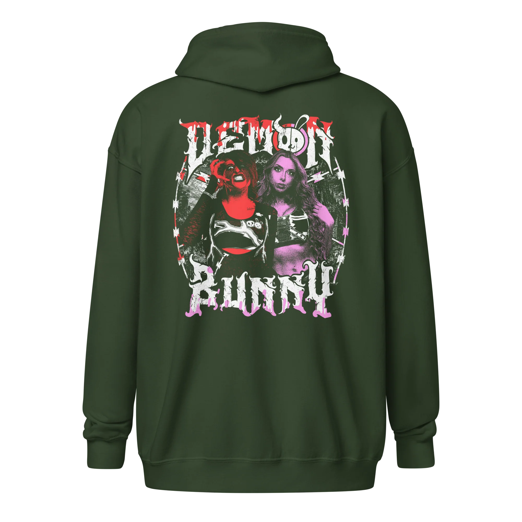 Demon Bunny "Dual Chaos" Zip Hoodie - Image 8